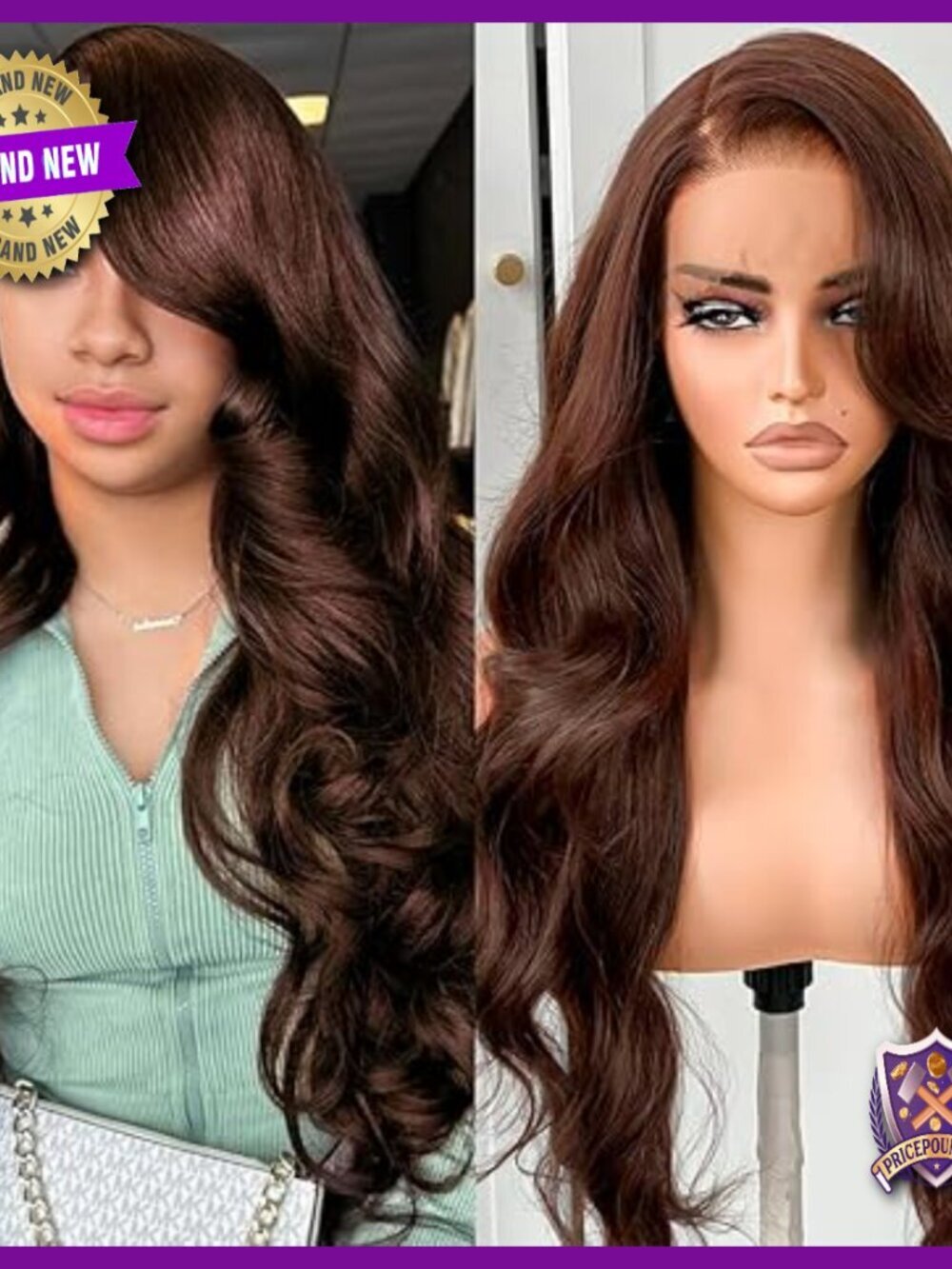 24 Inch Human Hair Lace Front Wig 200 Density Body Wave Pre Plucked